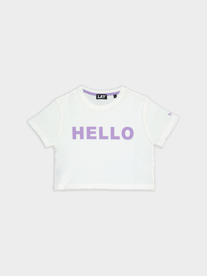 LAY T-SHIRT CROPPED HELLO