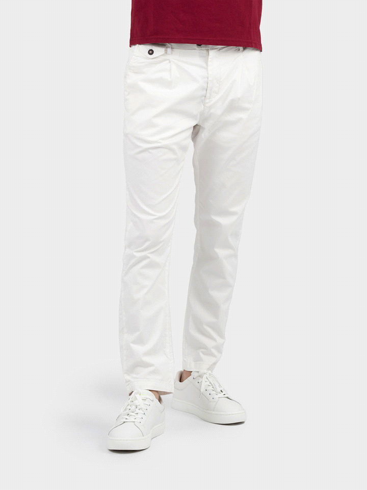 CHINO LONG COMF.PINCES TWILL STRETCH G/D 