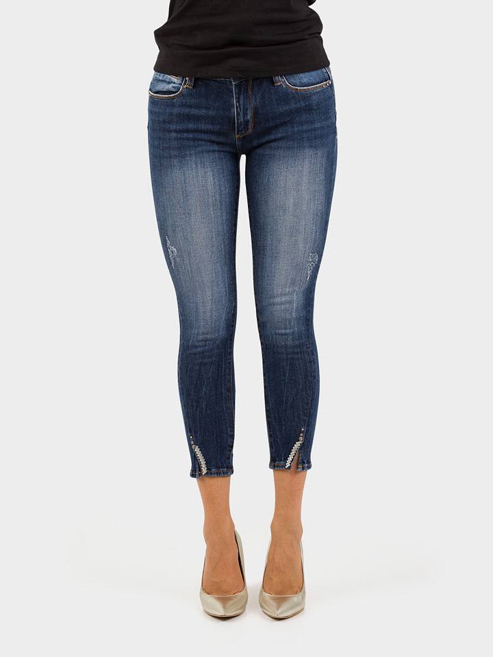 FRACOMINA JEANS BETTY APPLICAZIONI CROPPED