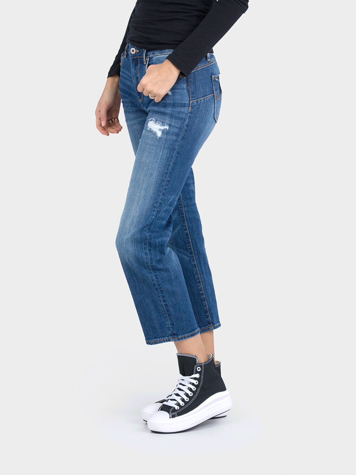 FRACOMINA JEANS BELLA PERFECT CROPPED STONE