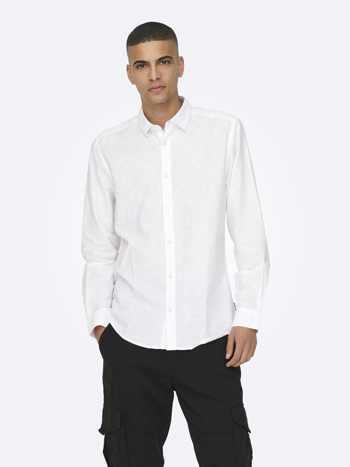 ONLY&SONS CAMICIA M/L CAIDEN LINEN