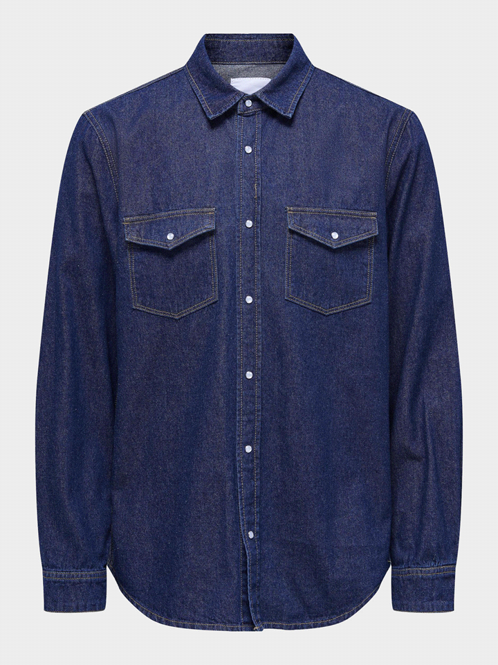 ONLY&SONS CAMICIA BANE DENIM
