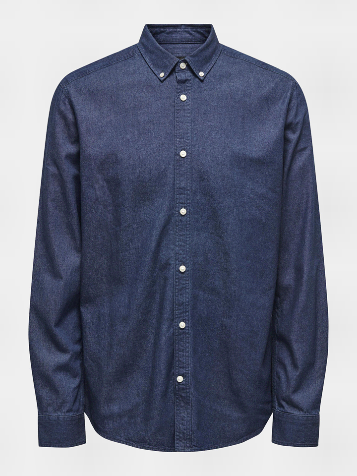 ONLY&SONS CAMICIA DAY REG BTN DOWN CHAMBRAY