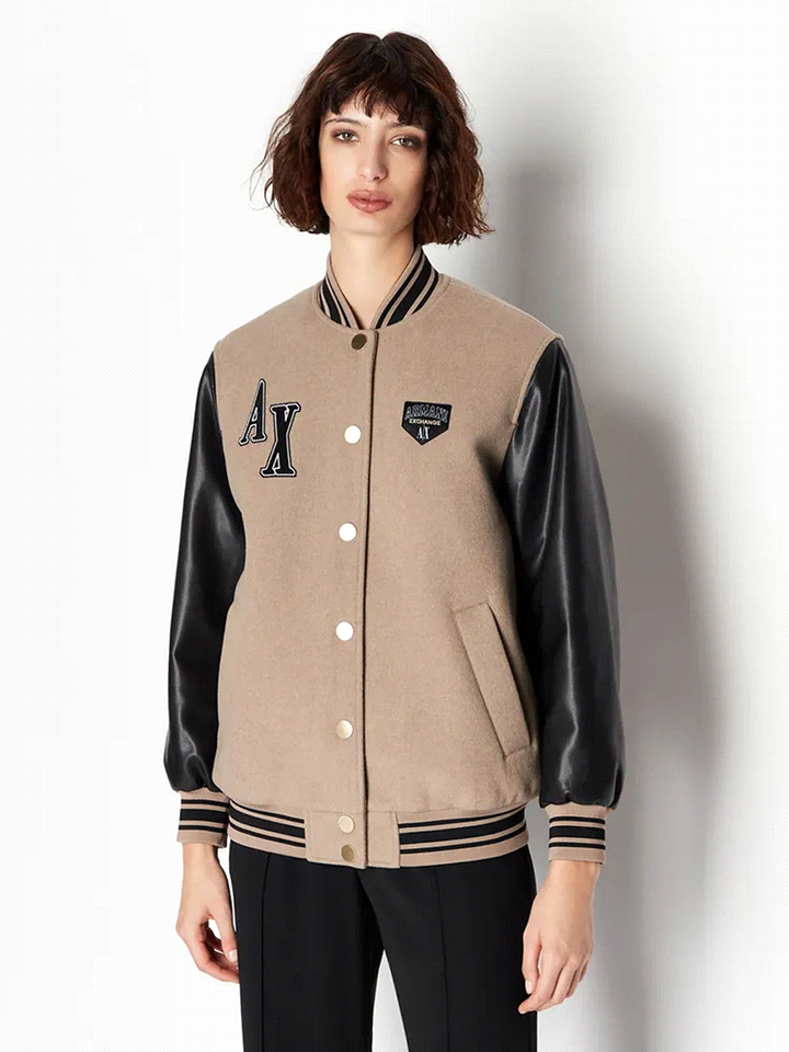 ARMANI EXCHANGE BOMBER COLLEGE PATCH