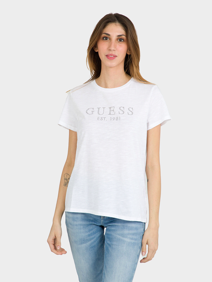 GUESS T-SHIRT CRYSTAL EASY