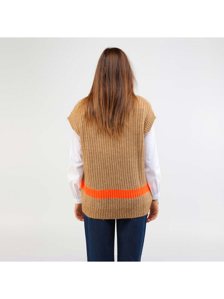 DIXIE COLLECTION GILET LUNGO INSERTI FLUO