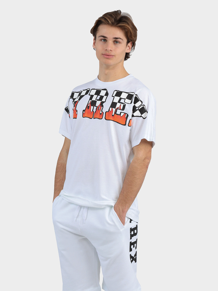 PYREX T-SHIRT STAMPA ALL OVER FIAMME