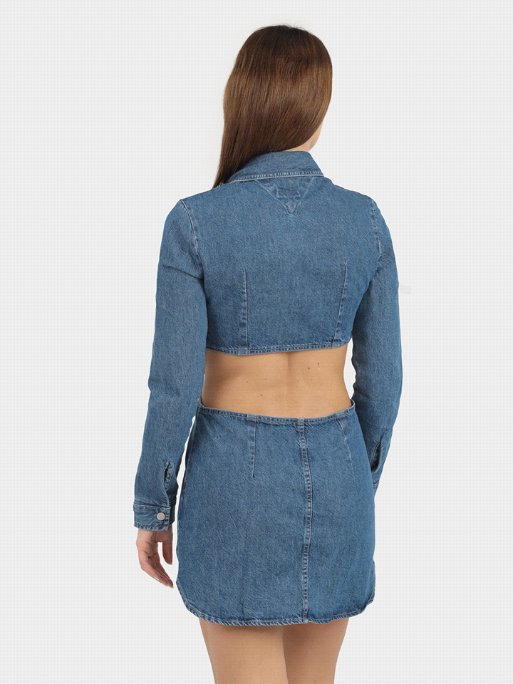 TOMMY JEANS ABITO DENIM CUT OUT