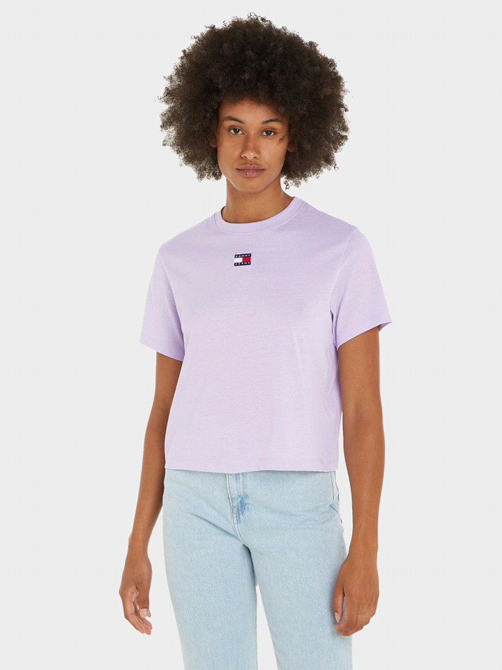 TOMMY JEANS T-SHIRT CENTER BADGE T-SHIRTERIA DONNA   ... 