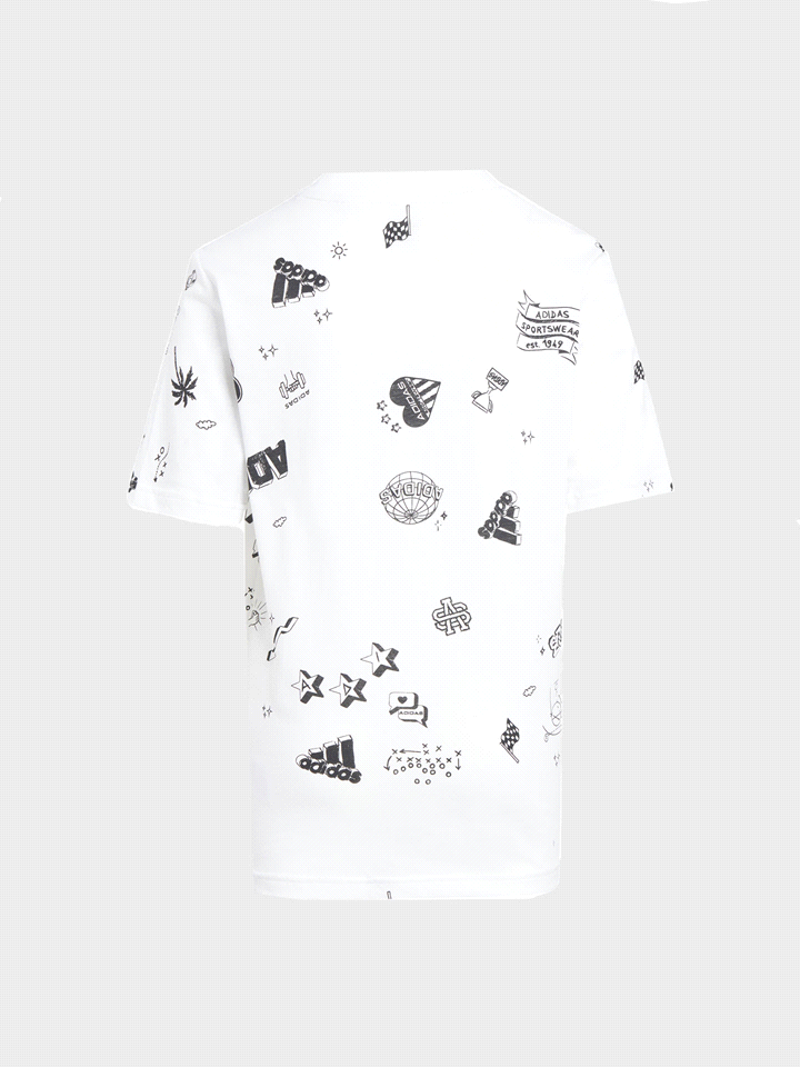 ADIDAS T-shirt Brand Love Allover Print Junior