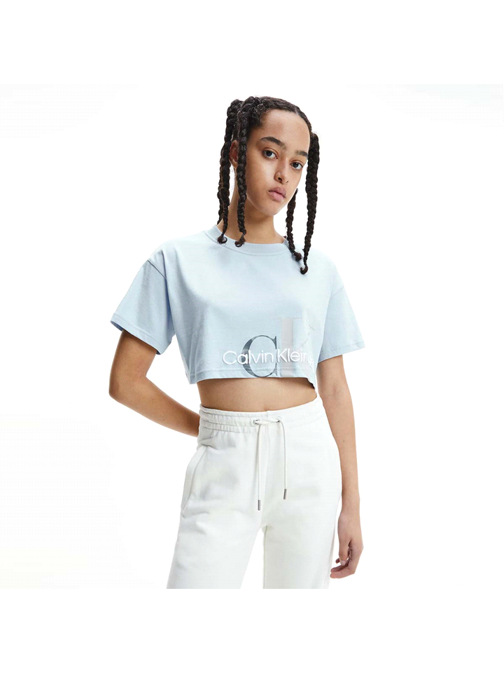 T-SHIRT CROPPED TWO TONE 